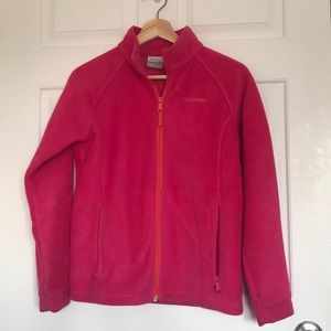 Columbia pink fleece jacket